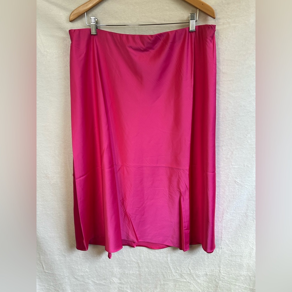Hot Pink Midi Skirt